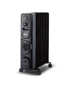 RAF Uljani radijator sa ventilatorom 9 rebara crni 2400w