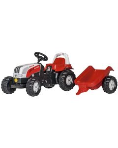 Traktor na pedale Rolly Toys Steyr kid sa prikolicom