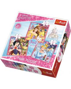 Trefl Puzzle Disney Princess 3in1